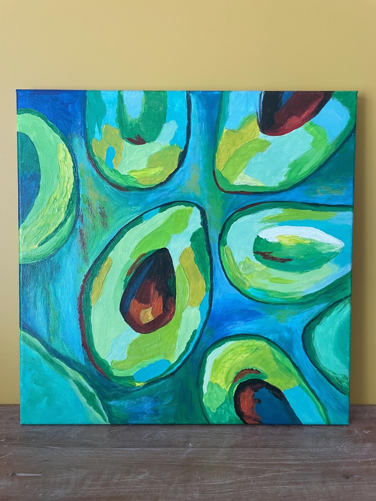 Guacadelic, tableau original peint à la main — Pop & Fruité, SanyasArt