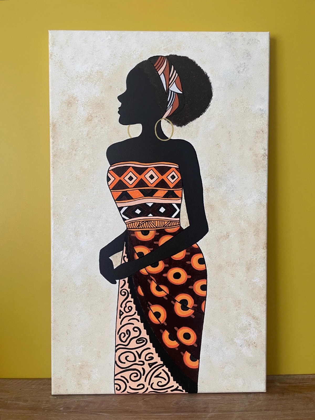 Kaya, tableau original peint à la main — Femmes du Monde, SanyasArt