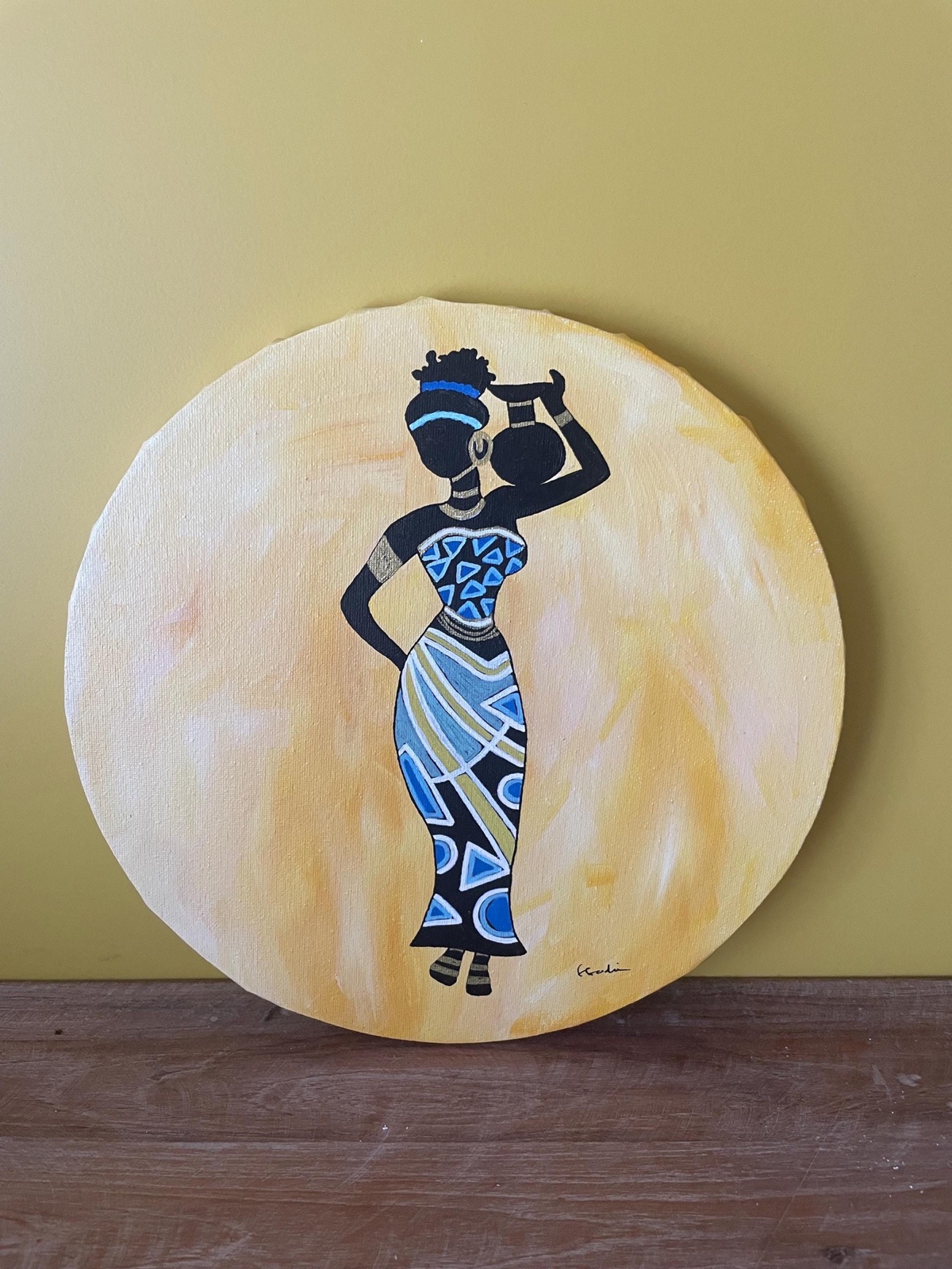 Héritage, tableau original peint à la main — Femmes du Monde, SanyasArt