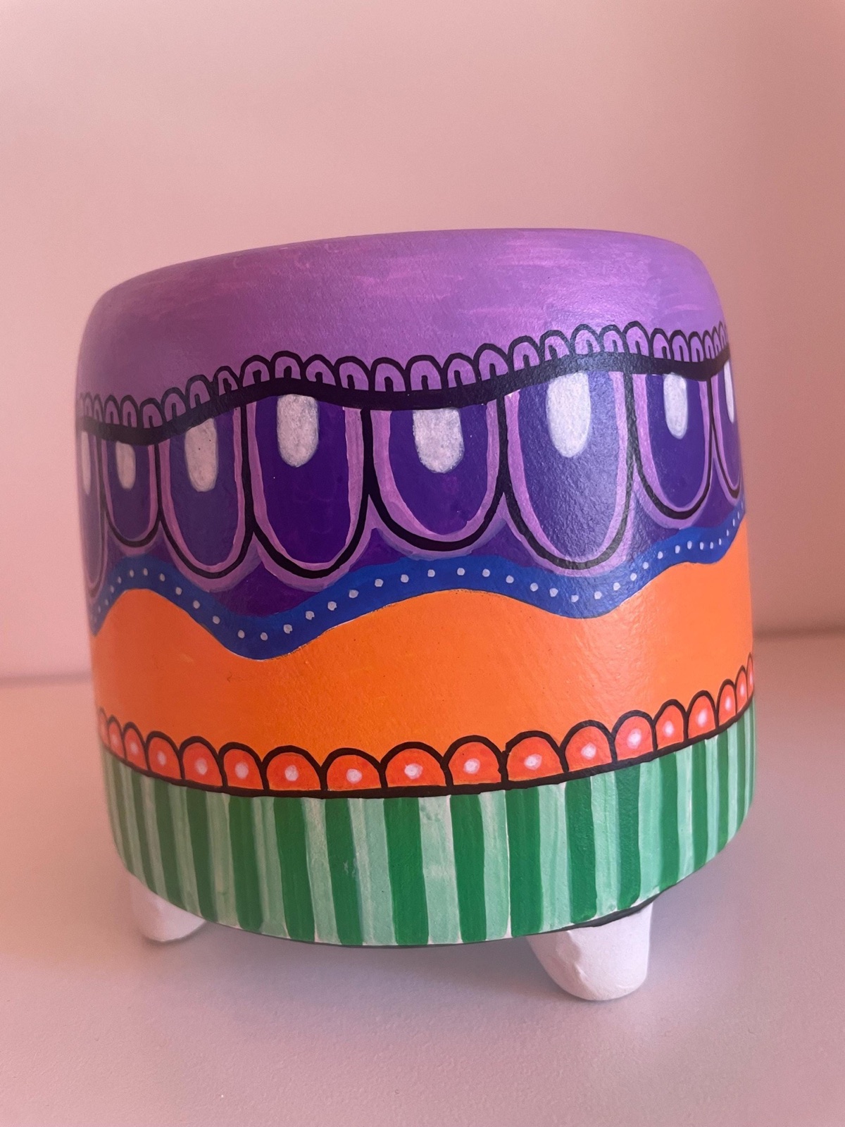 Œuvre originale Petit Cache-pot Bohème par Sanja Sodic – Vases & Pots.