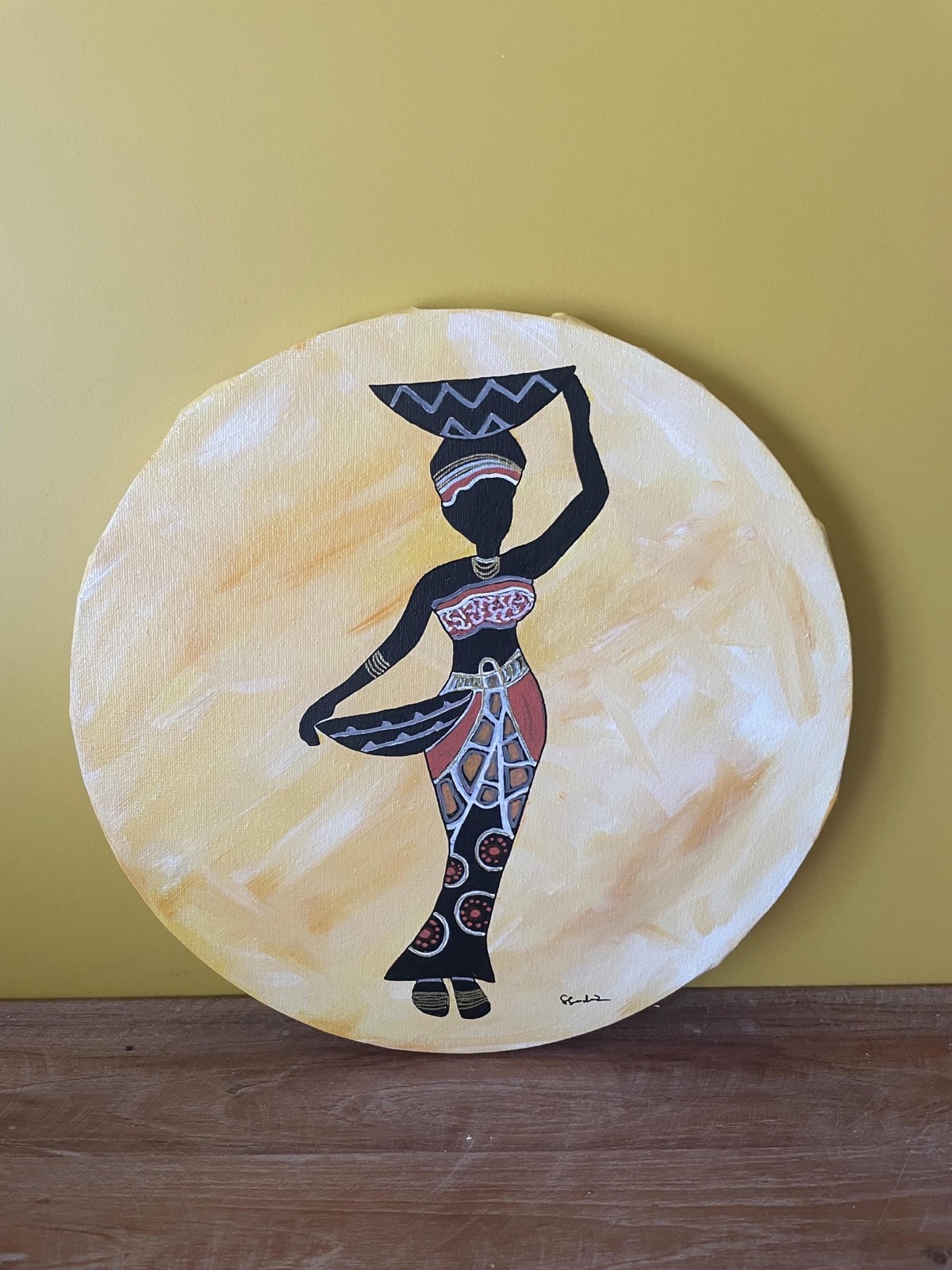 Danse Tribale, tableau original peint à la main — Femmes du Monde, SanyasArt