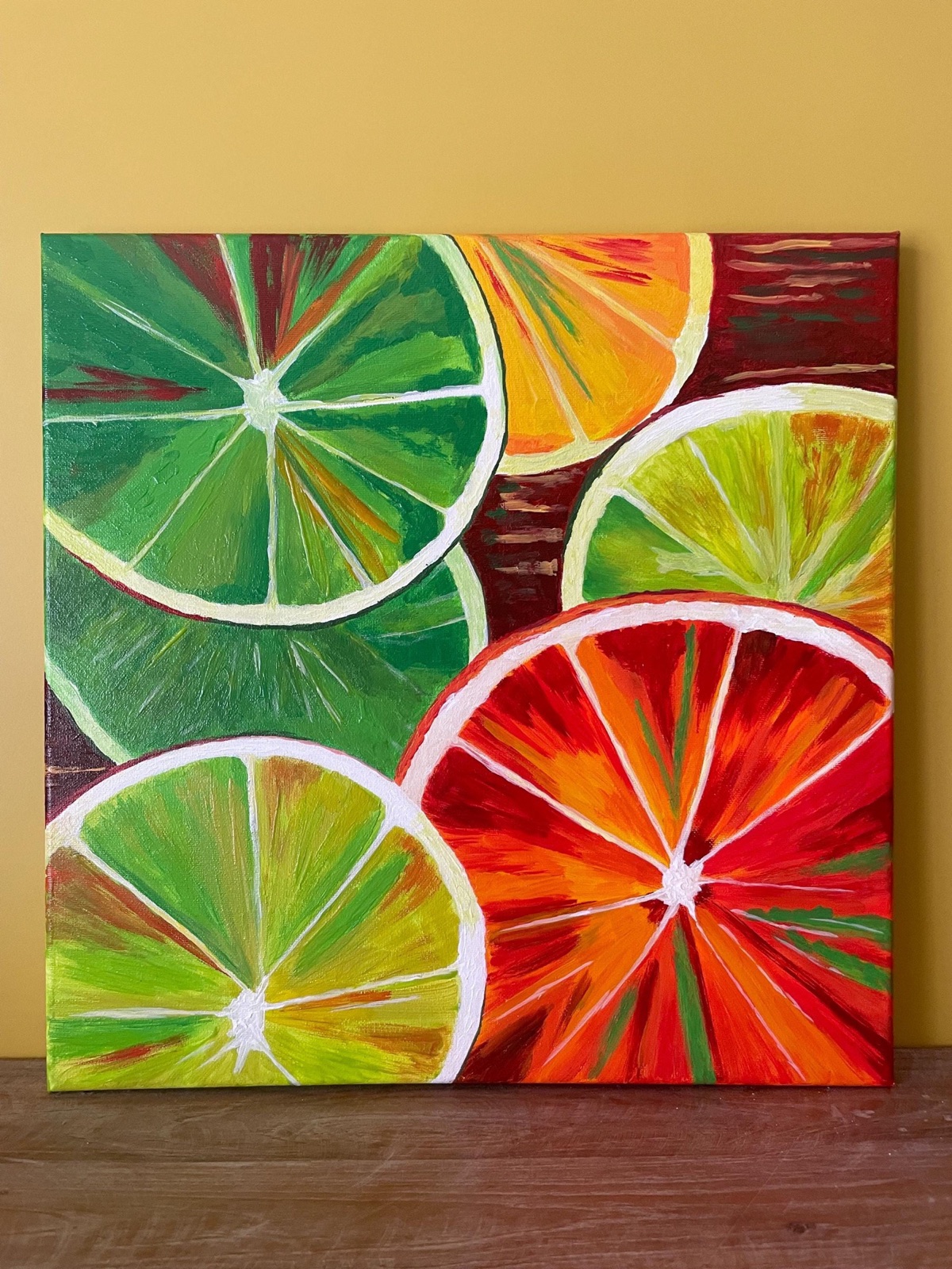 Zestiny, tableau original peint à la main — Pop & Fruité, SanyasArt